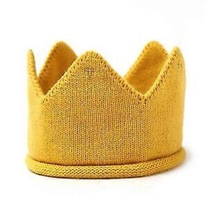 NWOT Yellow Knit Baby/Toddler Crown Hat